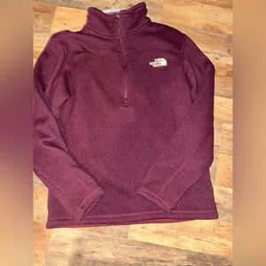 The North Face Maroon Fleece pull over